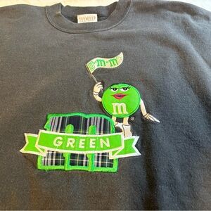 M&M'S Charcoal Sweatshirt with Green Character Design